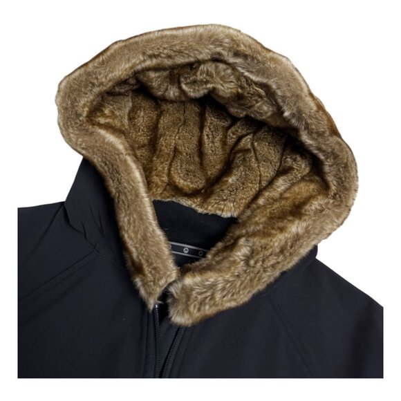 MARMOT Faux Fur Shell Waterproof Ski Casual Windbreaker Jacket Womens Large - Picture 5 of 7